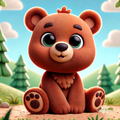 Nursery Wall Art | Animal Nursery Print- Bear Cub | Whimsical Kids Room Decor