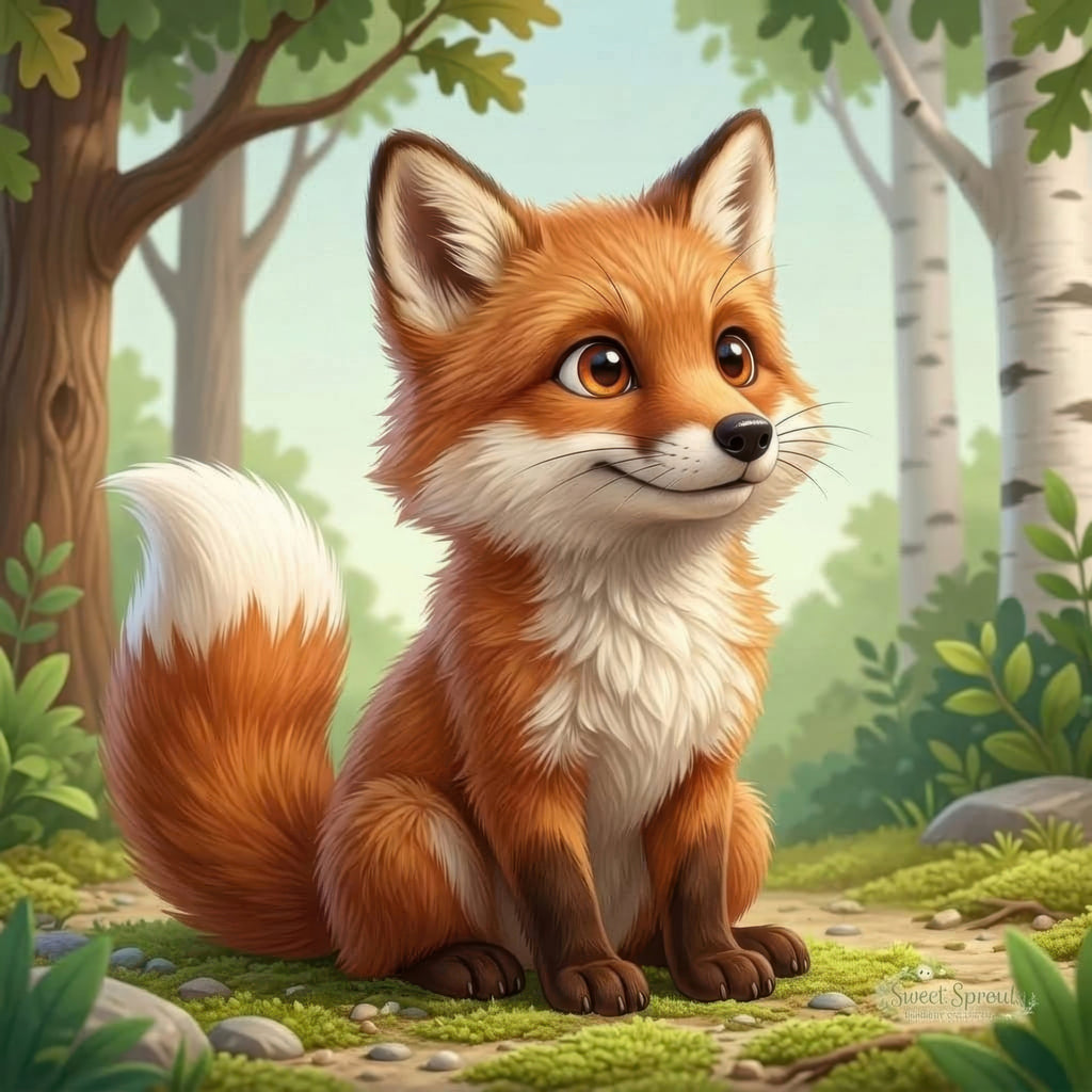 Nursery Wall Art | Animal Nursery Print- Fox Kit | Whimsical Kids Room Decor
