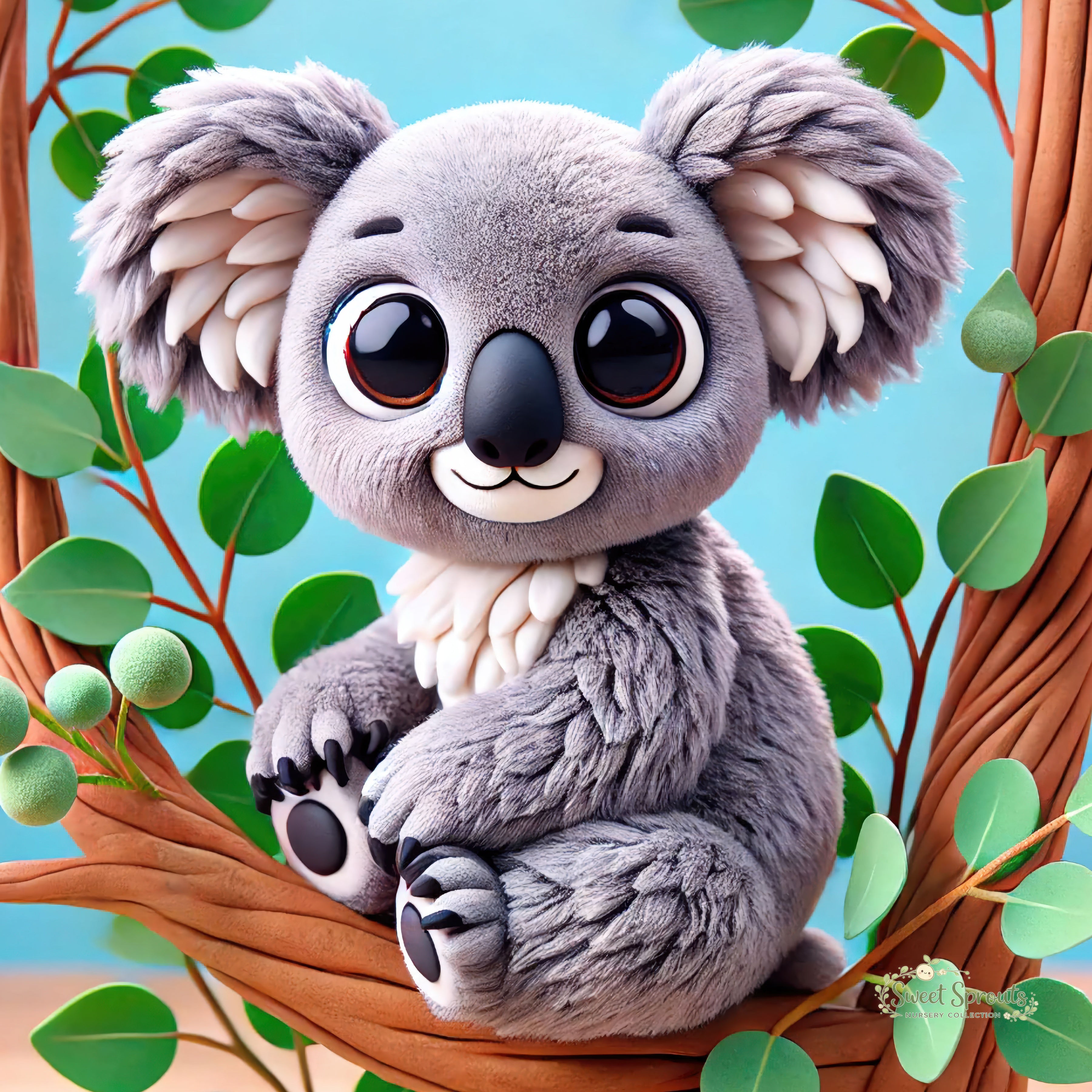 Nursery Wall Art | Animal Nursery Print- Koala Baby | Whimsical Kids Room Decor